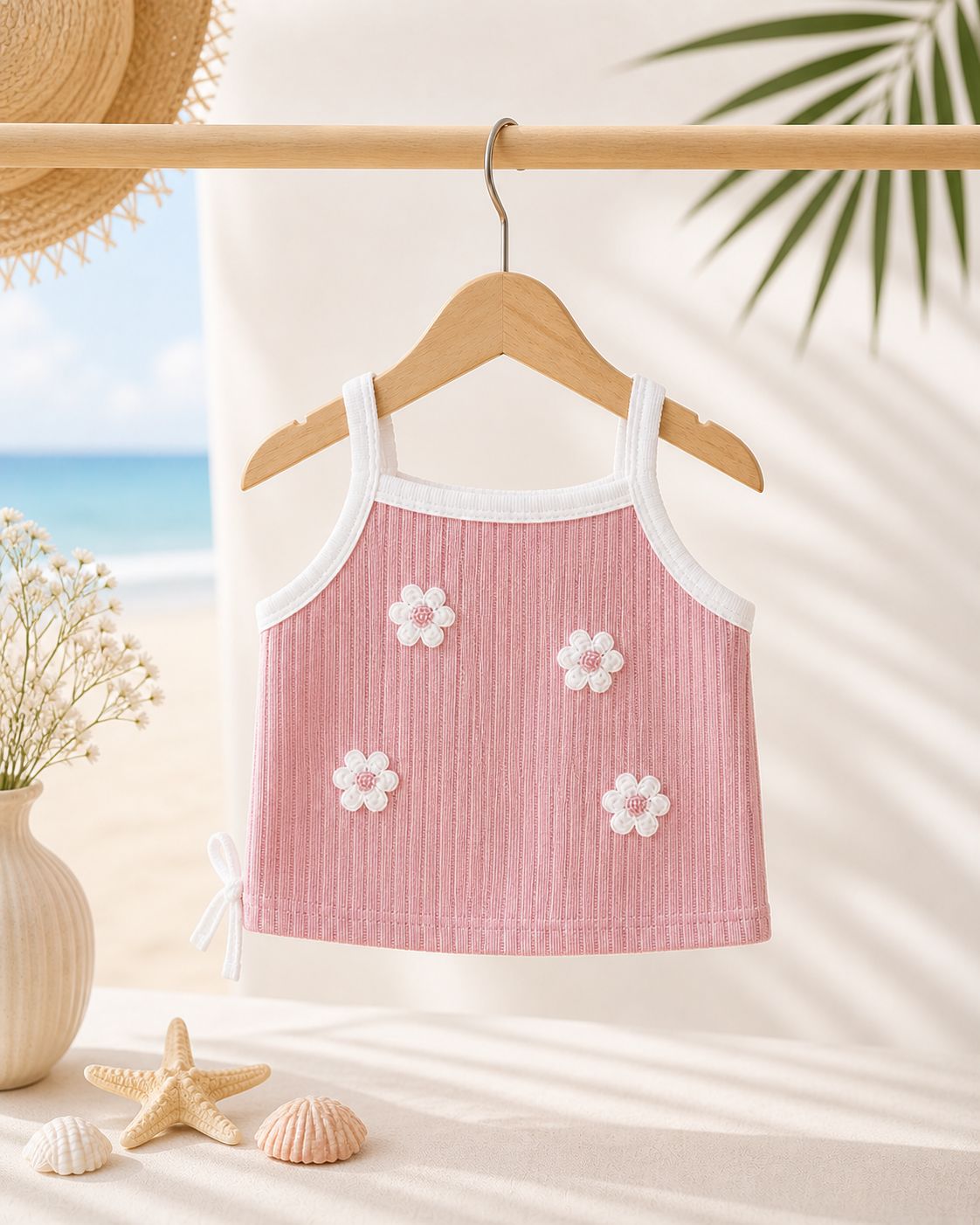 Blush Knit Co-ord Set – Soft Summer Top & Shorts