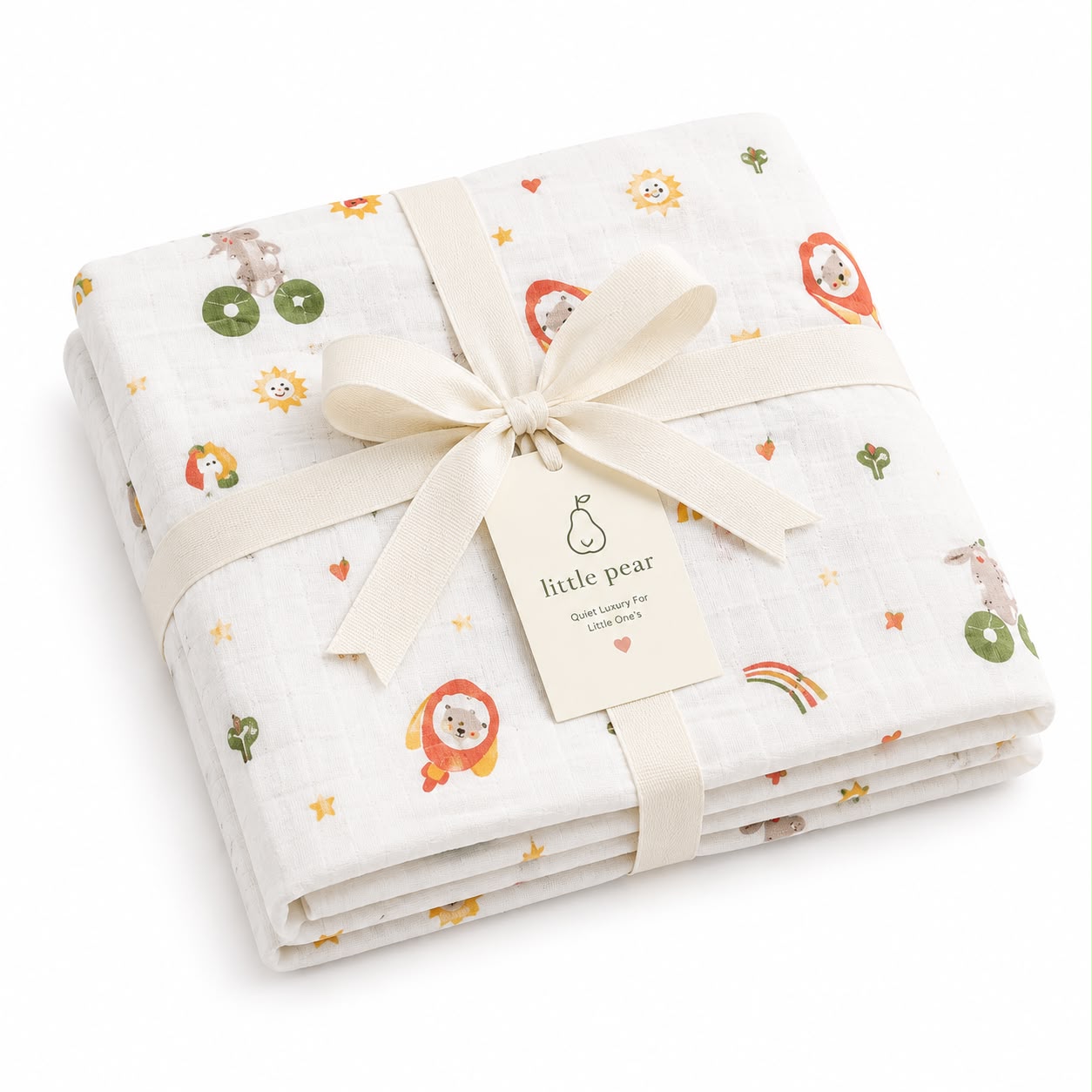 Little Pear Premium Muslin Swaddle – Rocket Print