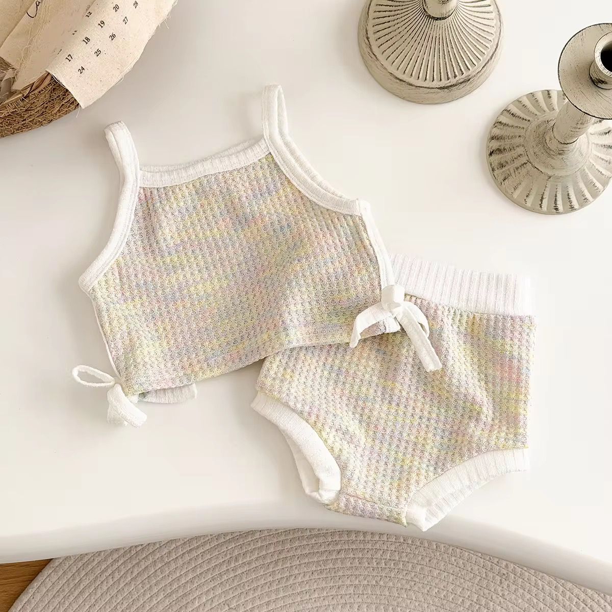 Pastel Knit Baby Co-ord Set – Soft Cotton Summer Essentials