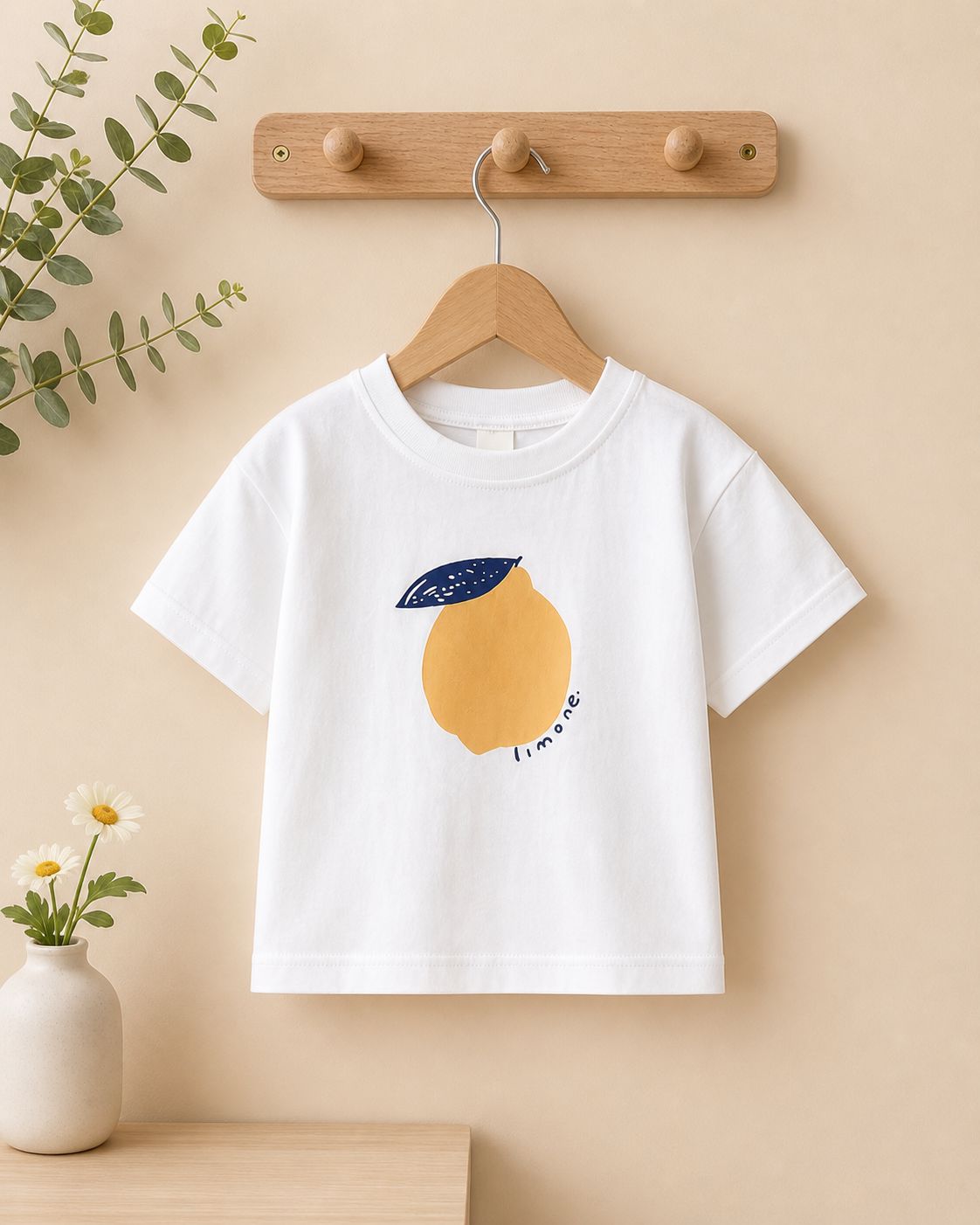 Sunny Lemon Kids Co-ord Set – Soft Cotton Tee &amp; Gingham Shorts