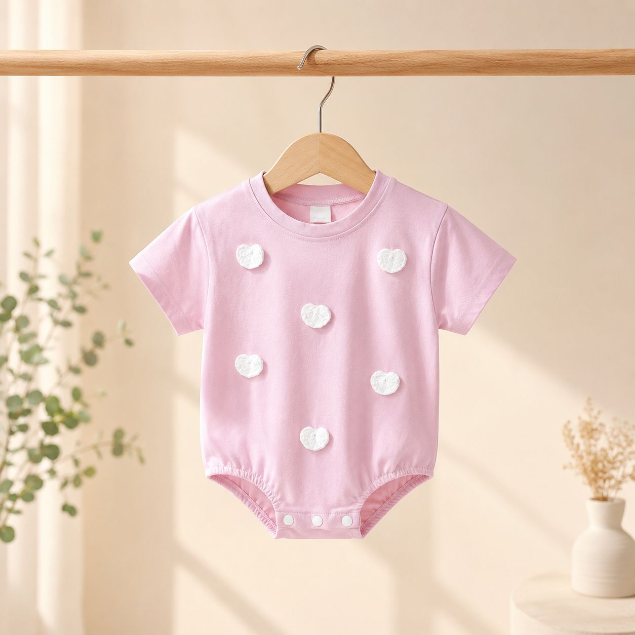 Sweetheart Pink Baby Romper