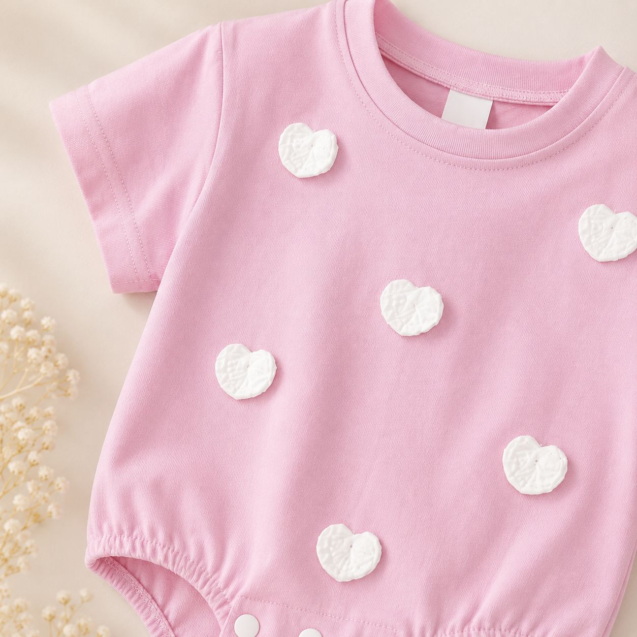 Sweetheart Pink Baby Romper
