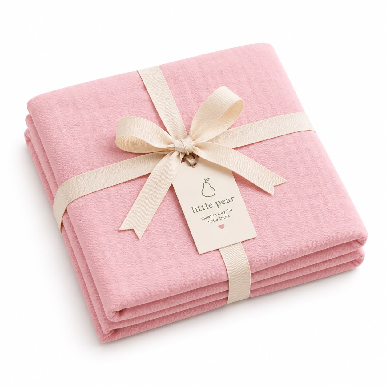 Little Pear Premium Muslin Swaddle – Baby Pink