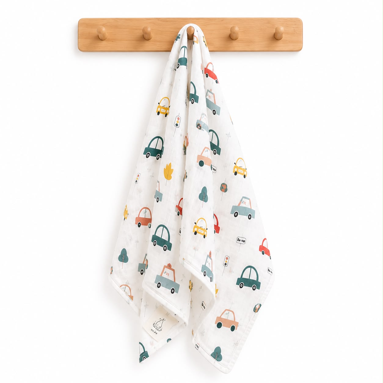 Little Pear Premium Muslin Swaddle – Adventure Cars Print